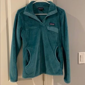 Patagonia Teal Snap-Tee Pullover